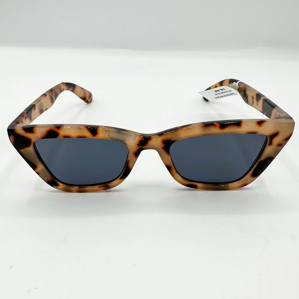 BP Tan Tortoiseshell Cat Eye Sunglasses with Black Lenses